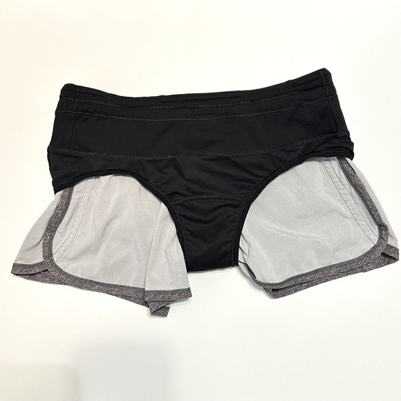 Lululemon RUN TIMES SHORTS II *4" Heather Lux Multi Black SWIFT Size 4 - Picture 10 of 12